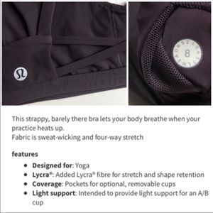 Lululemon laced with intent bra